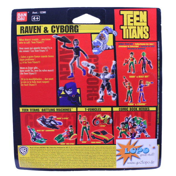 Teen Titans Go! Raven & Cyborg Actionfiguren (2004) | Bandai | hoppla-stuff.de
